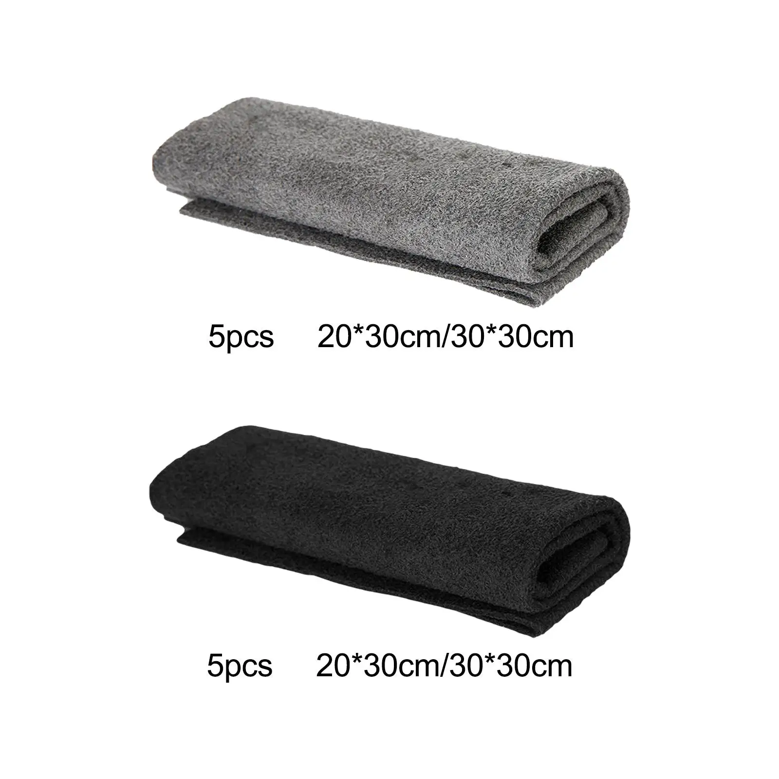 5Pcs Felt Cleaning Cloth Washable Soft Scratchproof Polishing Highly Absorbent for Automotive Kitchen House Dashboard Home