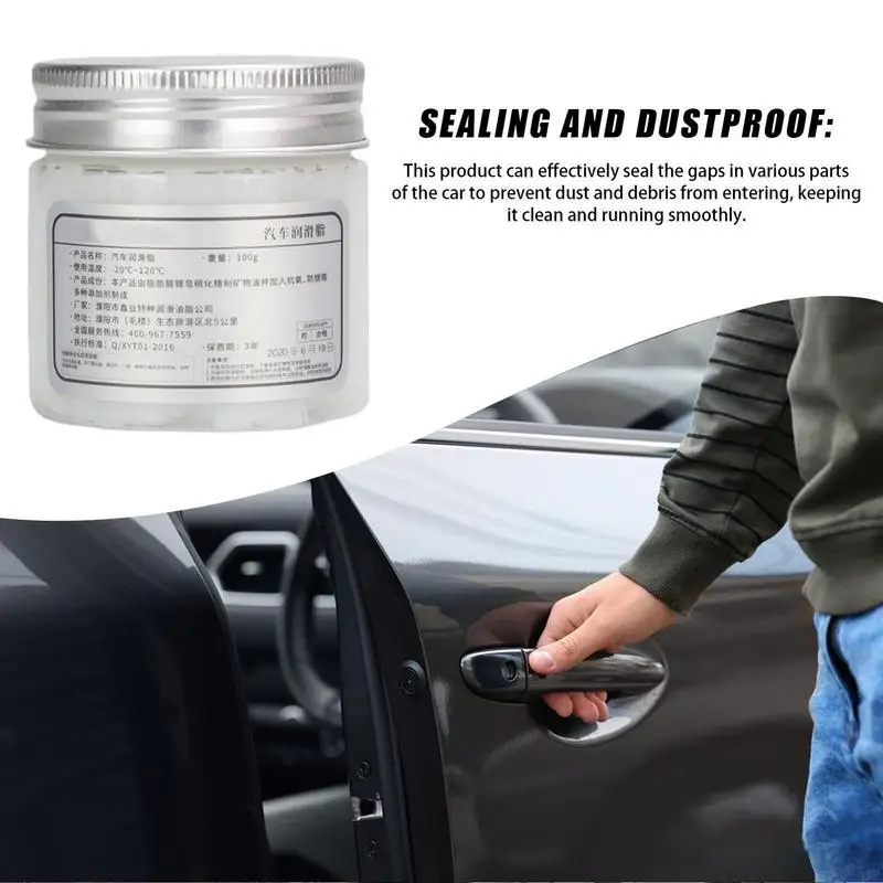 Porta dobradiça lubrificante para carro, graxa válvula manutenção, forte adesão adesão adesão, eliminar o ruído, previne o ruído