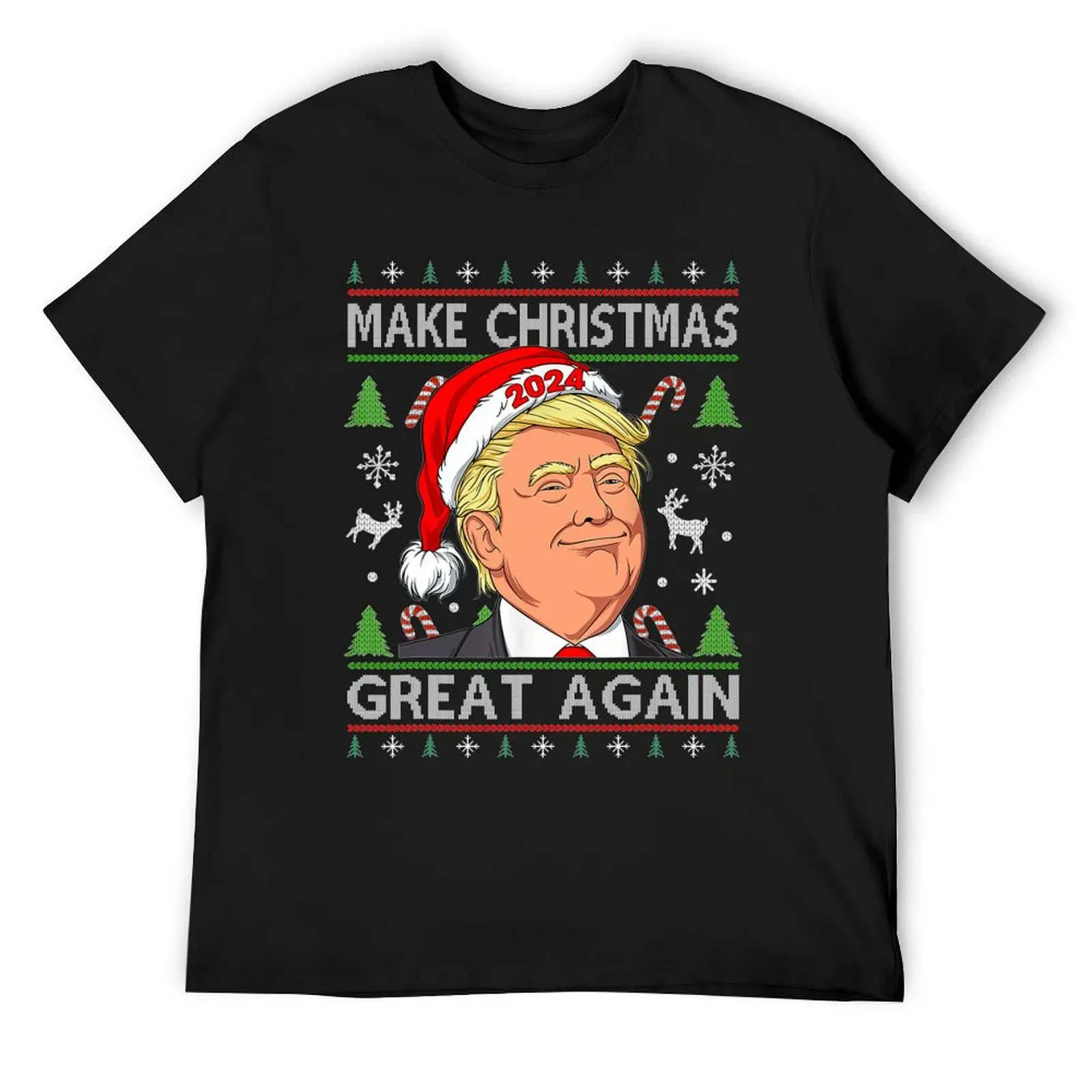 

Funny Trump 2024 Make Christmas Great Again Ugly Sweater T-Shirt T-Shirt