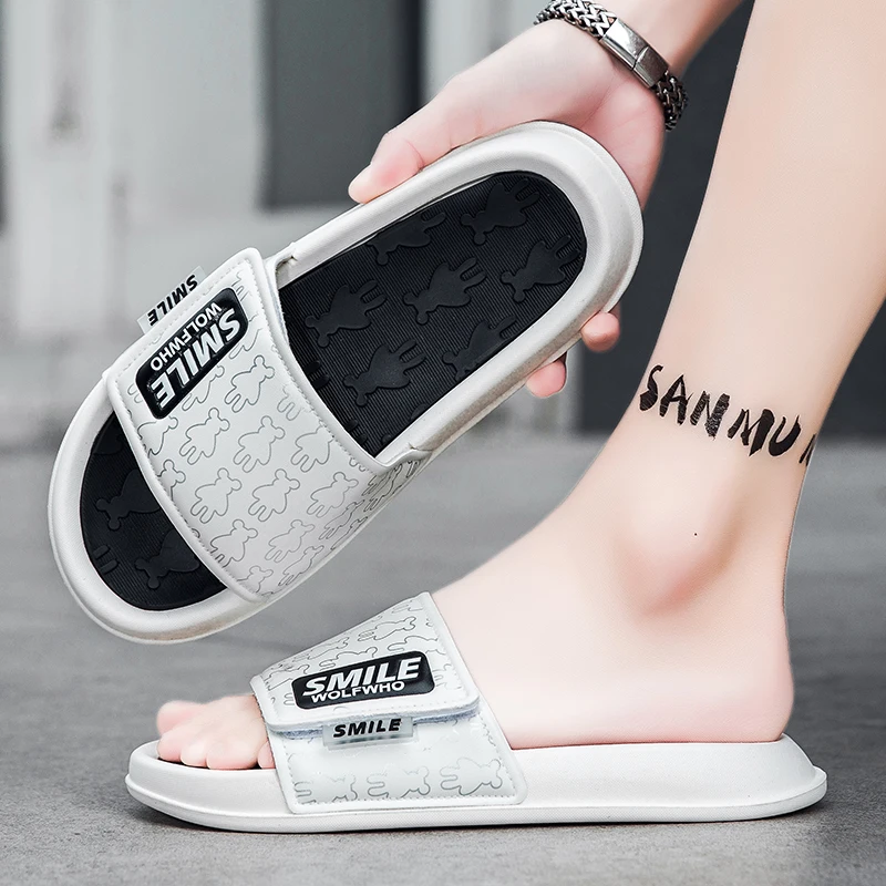 

Men's Cold Summer Casual Slippers EVA Slippers House Shoes Outerwear Couples Slides Thick Soled Non-slip Big Size Slippers