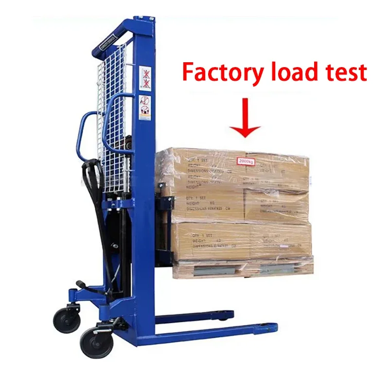 

Manual Hydraulic Forklift Trucks 2T 1.6M Portable Hydraulic Lift Pallet Stacker Truck Forklift Stage Loader Used To Move Goods