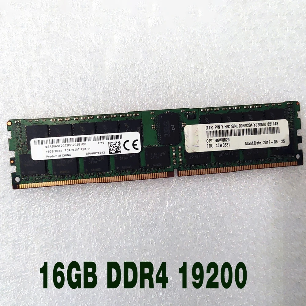 

1 pcs For IBM RAM X3850 X6 M5 X3550M5 X3950X6 46W0829 46W0831 00NV204 2RX4 ECC REG Server Memory 16GB DDR4 PC4-2400T-R 19200