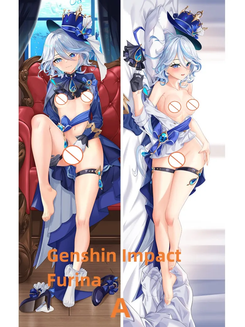 

Dakimakura Anime PillowCase Genshin Impact Furina Pillow Cover Halloween Christmas Decoration 2023