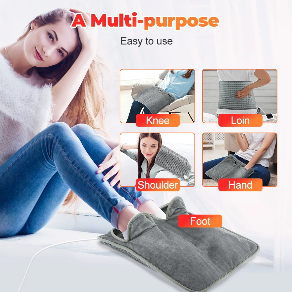 

Electric Heating Foot Warmer 9 Level Heated Foot Warming Device for Cold Winter Household Soft Thermal Foot Care Pad Washable