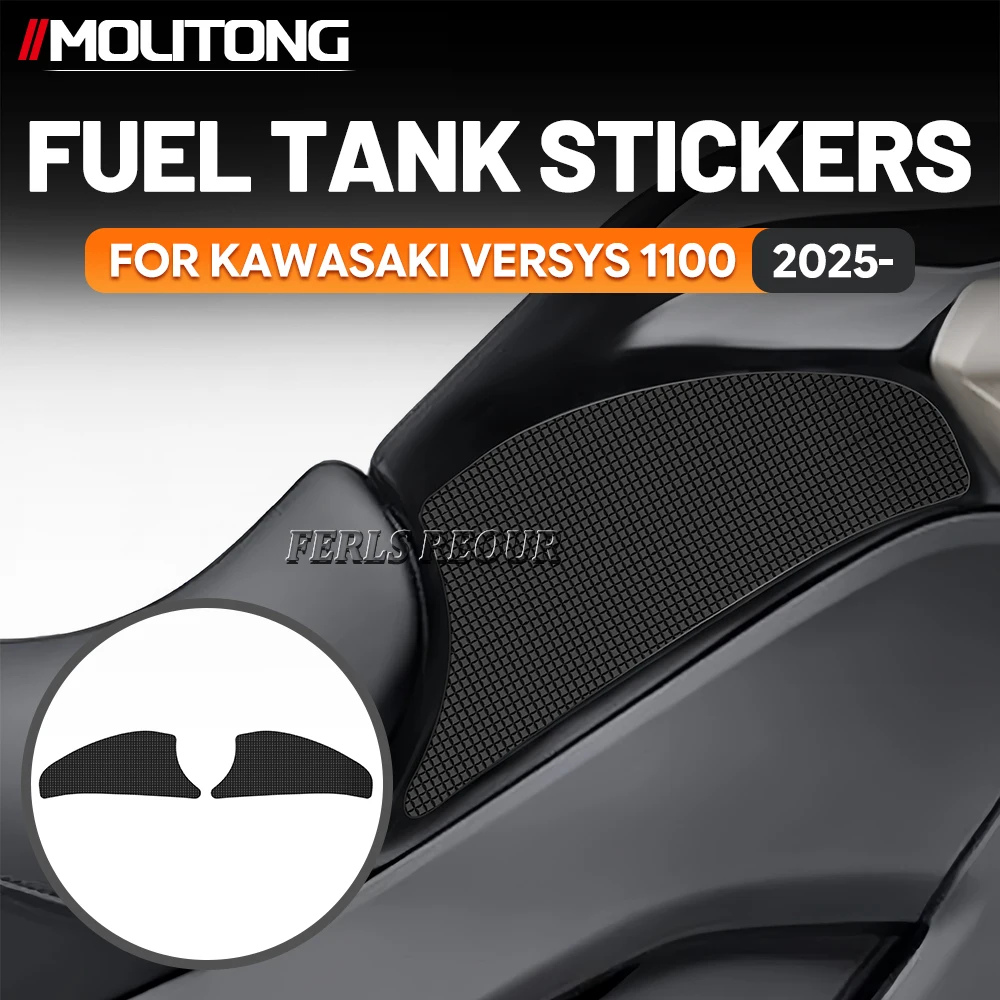 

For KAWASAKI VERSYS 1000 2016-2024 Anti Scratch Tank Pad Rubber Black Motorcycle Gas Fuel Tank Protector Anti Slip Decal Pad