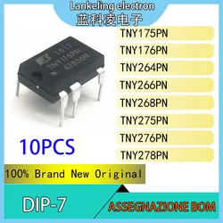 Chip DIP-7 original, TNY175PN, TNY176PN, TNY264PN, TNY266PN, TNY275PN, TNY276PN, TNY278PN, TNY280PN, 100% novo, 10 pcs