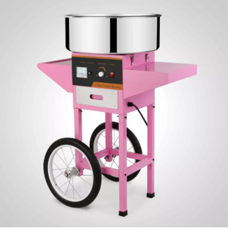 Electric Cotton Candy Floss Machine High Quality Sugar Floss Sweet cotton candy maker With Cart