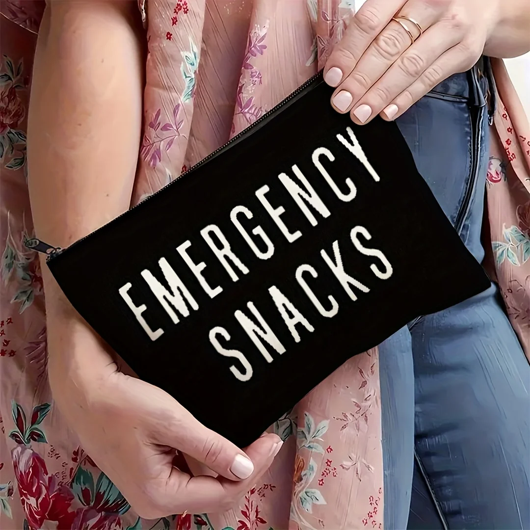 EMERGENCY SNACKS, Daily Use of Snack Bags, Multifunctional Makeup Bags, Cosmetics Storage Bag, Portable Toiletries Storage