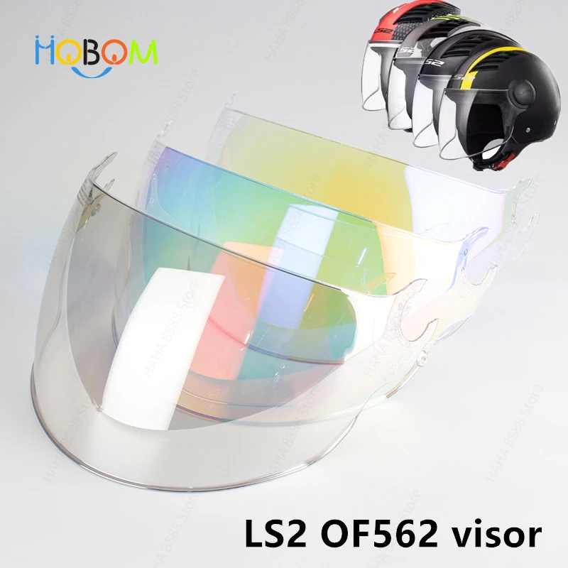 Le lenti per casco da moto sono adatte per LS2 OF562 occhiali da parabrezza per mezzo casco estivo protezione solare lenti lunghe visiera