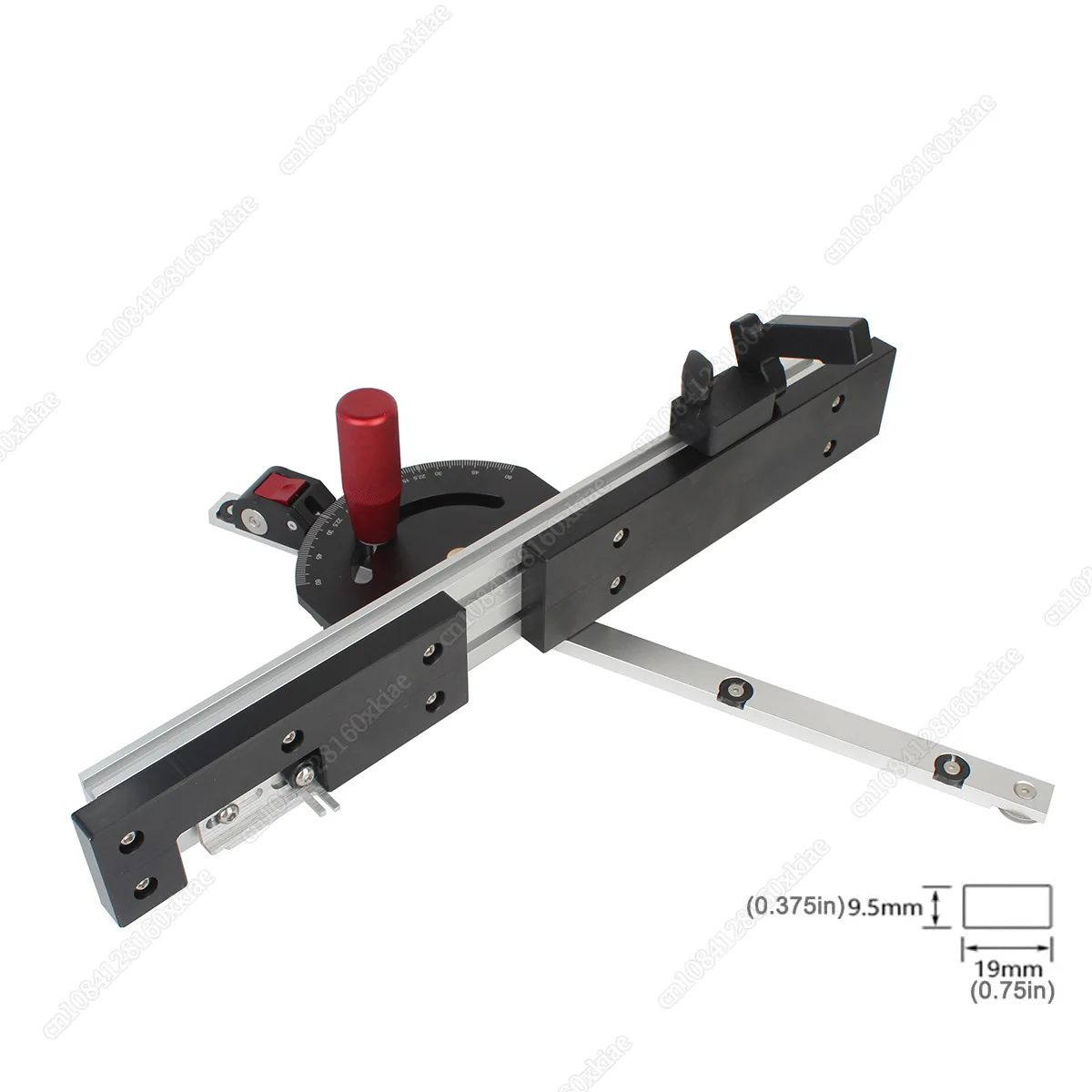 Imagem -03 - Miter Gauge e Tenoning Régua Alumínio Handle Benches Mesa Saw Router Serrar Assembleia Faça Você Mesmo Carpenter Ferramentas para Carpintaria 450 Milímetros