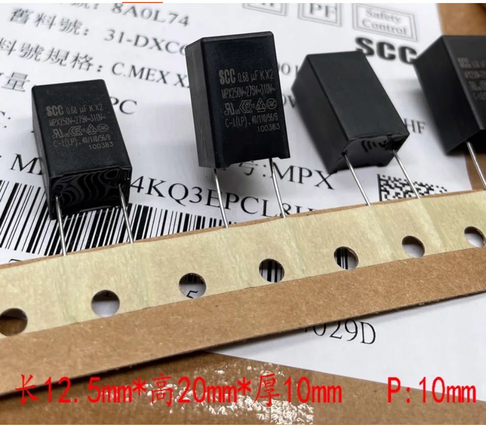 10PCS  Specification MKP62 X2 Capacitor AC305V 310v 275vac 684K 0.68uf 680nf Anti-interference P10mm P15mm P27.5mm P22.5mm