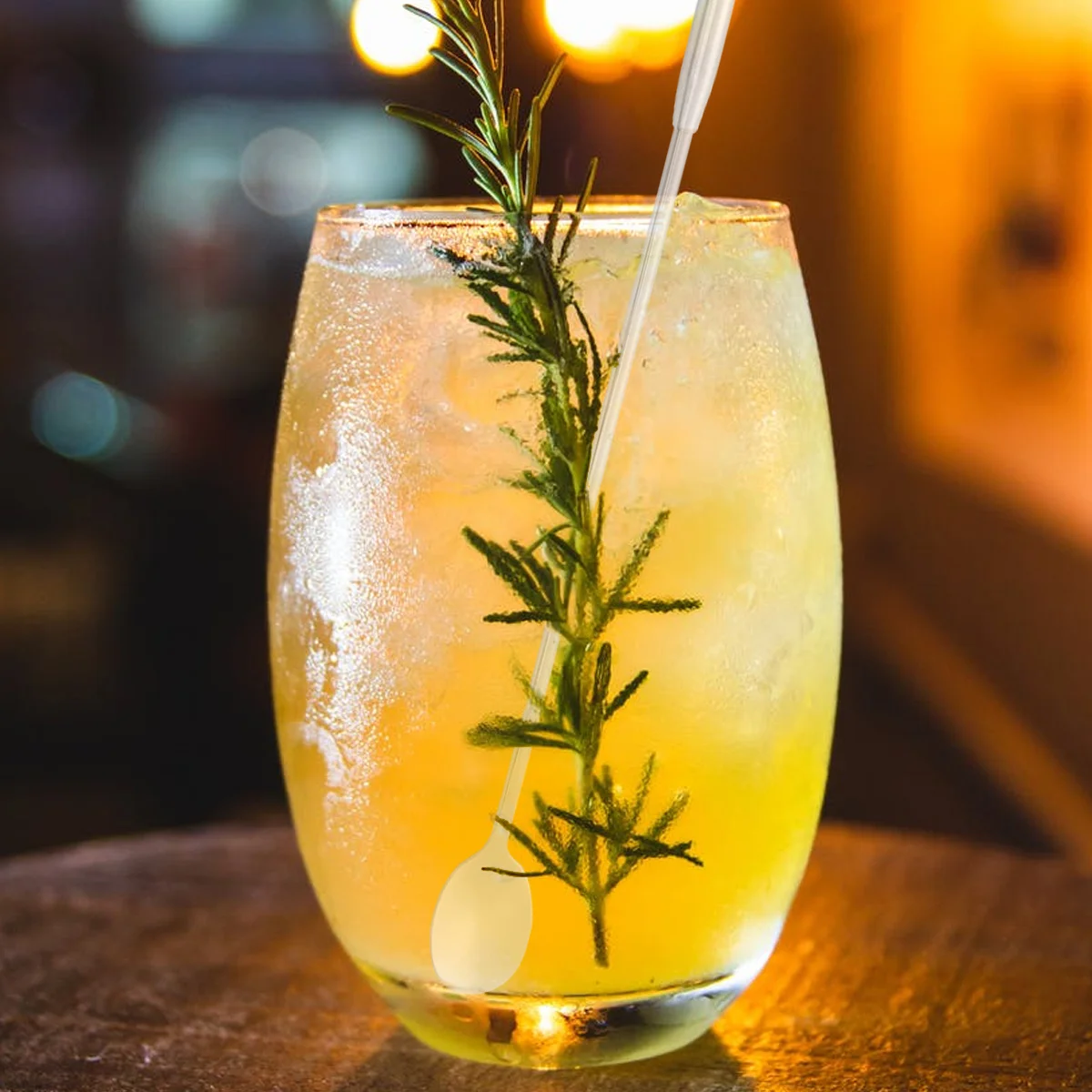 Cuchara mezcladora de acero con mango largo para cuchara de acero inoxidable, café, té de la leche, cóctel, bebida helada, Bar, herramienta de cocina plateada