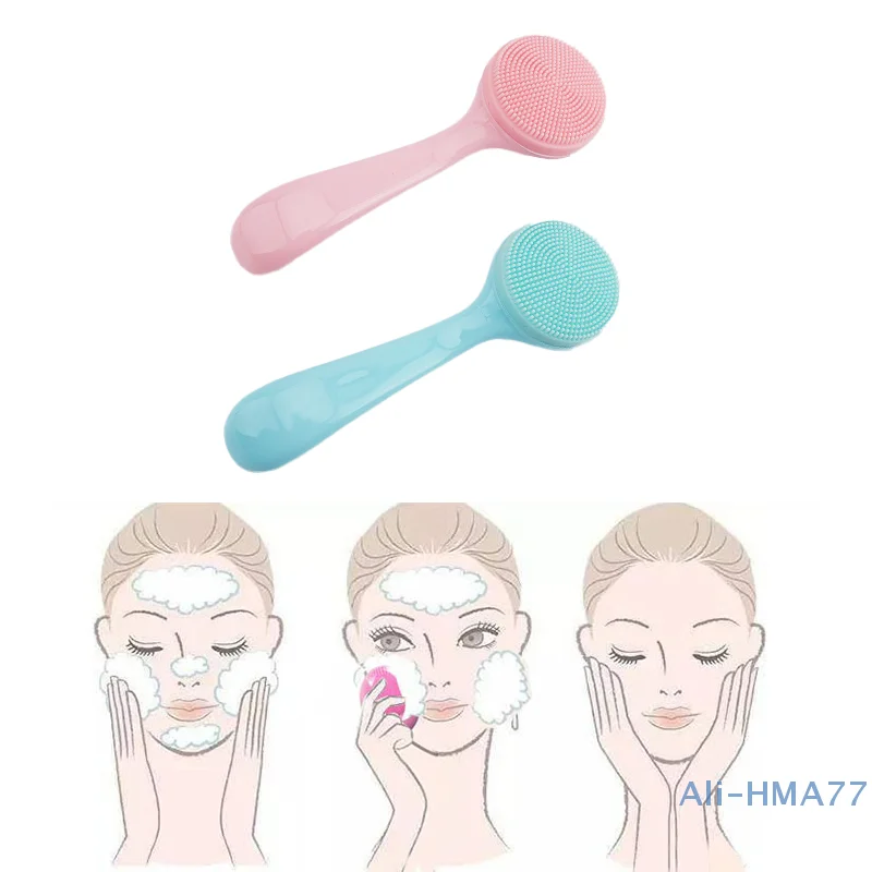 Silicone Facial Cleanser Brush Soft Face Massage Washing Brush Blackhead Remover