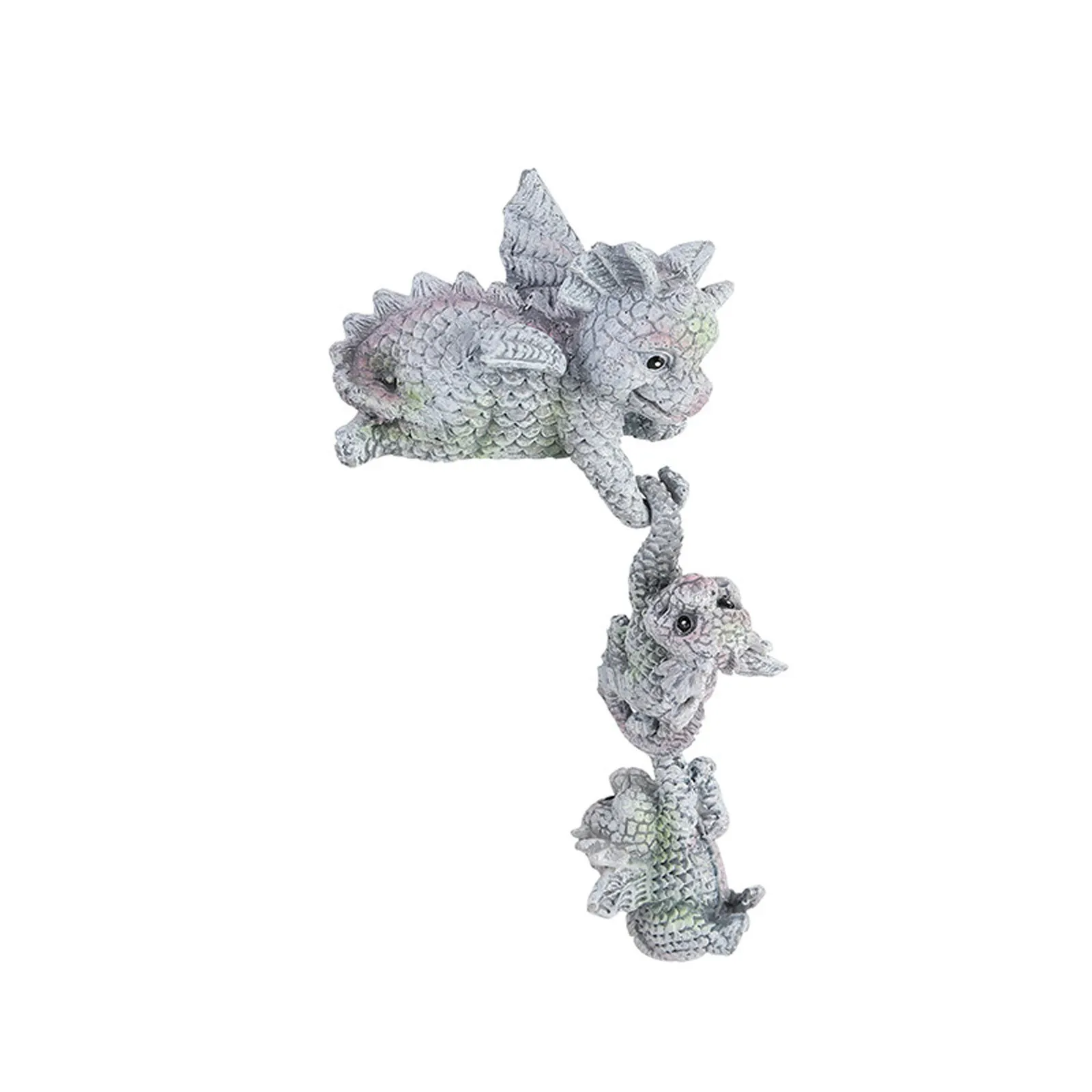Creative Hanging Mother and Child Dragon Resin Crafts Cute Dragon Sculptures Garden Courtyard and Patio Decoration