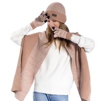 3Pcs/set Winter Warm Beanie Hat Scarf Knitted Woolen Fleece Lining Scarves Windproof Outdoor Touch Screen Gloves for Men Women