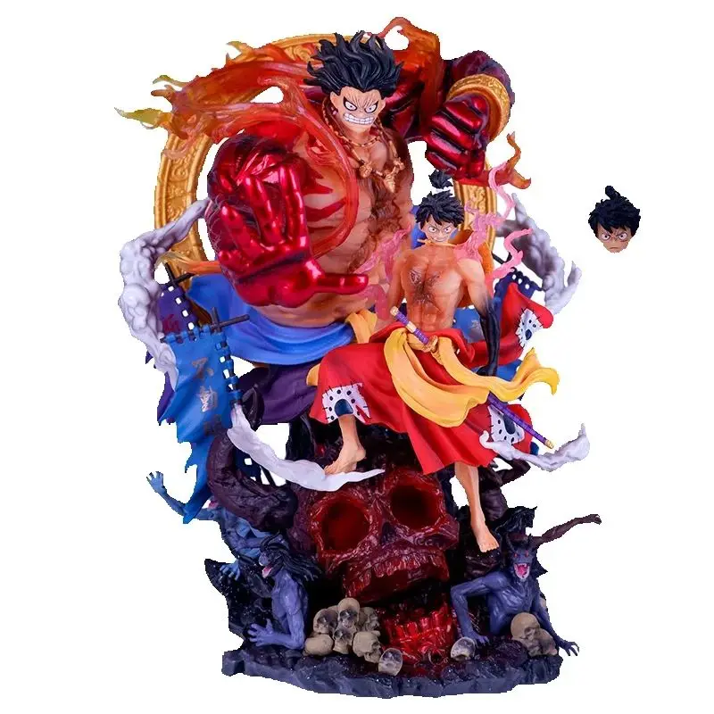 Anime One Piece Wano Country Monkey D Luffy Gear Cuarto Ver. GK PVC figura de acción colección de estatuas modelo niños juguetes muñeca 30cm