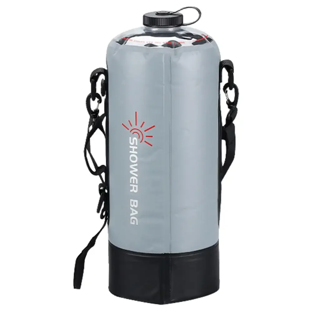 12L Outdoor Large Capacity Camping Shower Bag Portable Shower for Camping with Pressure Foot Pump Hose Shower Backpack