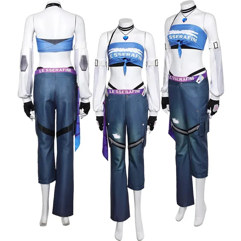 

2025 22 A888Women D.VA Cosplay Game OW Costume Vest Pants Gloves Necklace Dress-Up Suit Outfits Halloween Carnival Party Rolepla