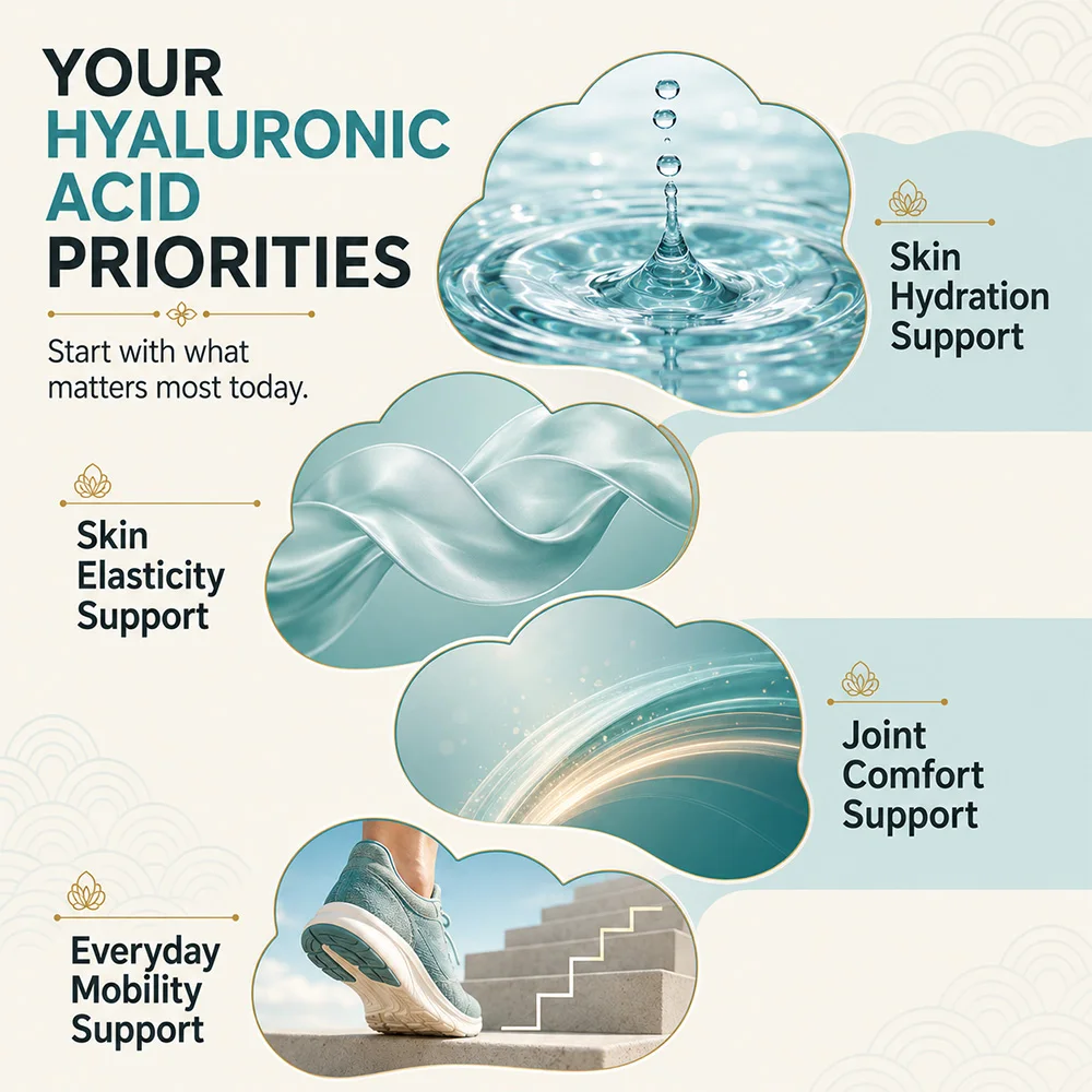 Hyaluronic Acid Capsule with Collagen & MSM -  Skin Hydration, Hair, Nail & Joint Support - Non-GMO & Gluten-Free