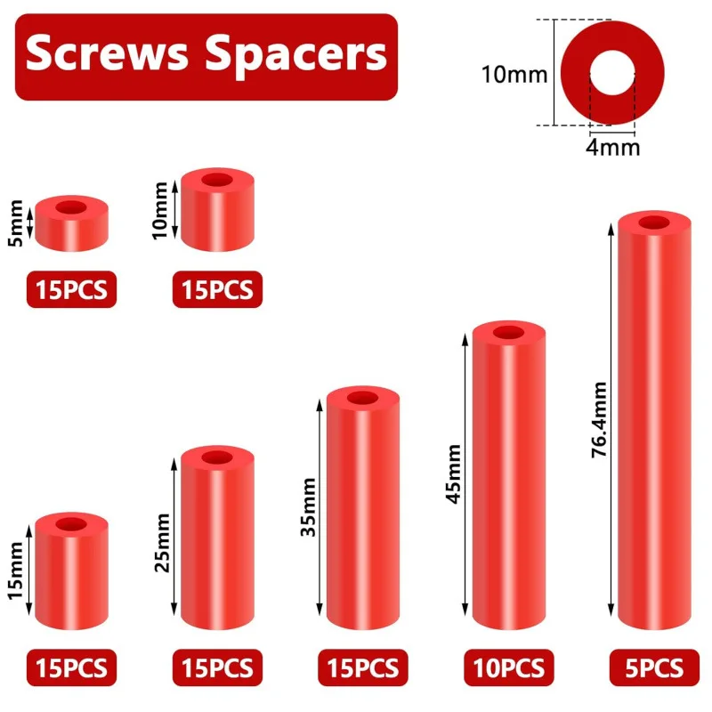 Red Power Outlet Gasket Set for Electrical Box Switches And Sockets 60/175 Pcs Suit60/175 Pcs Waterproof Insulation Gaskets