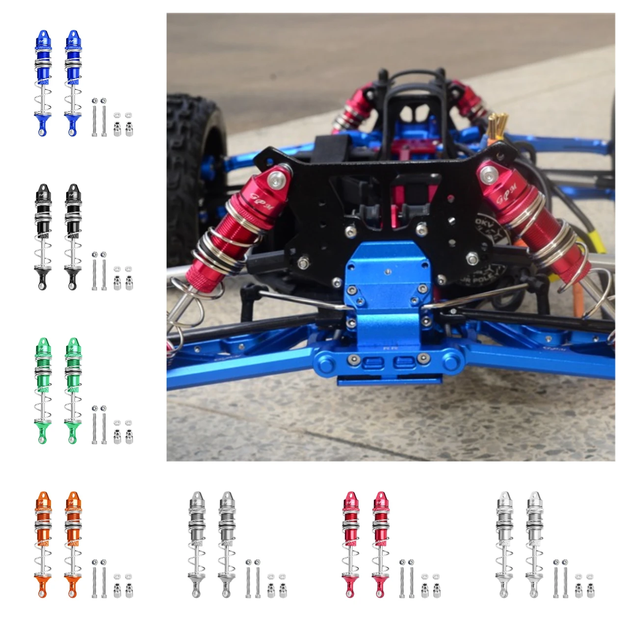 

GPM Aluminum Rear Double Section Spring Dampers For ARRMA 1/8 4Wd Talion 6S Blx R/C Talion 6S