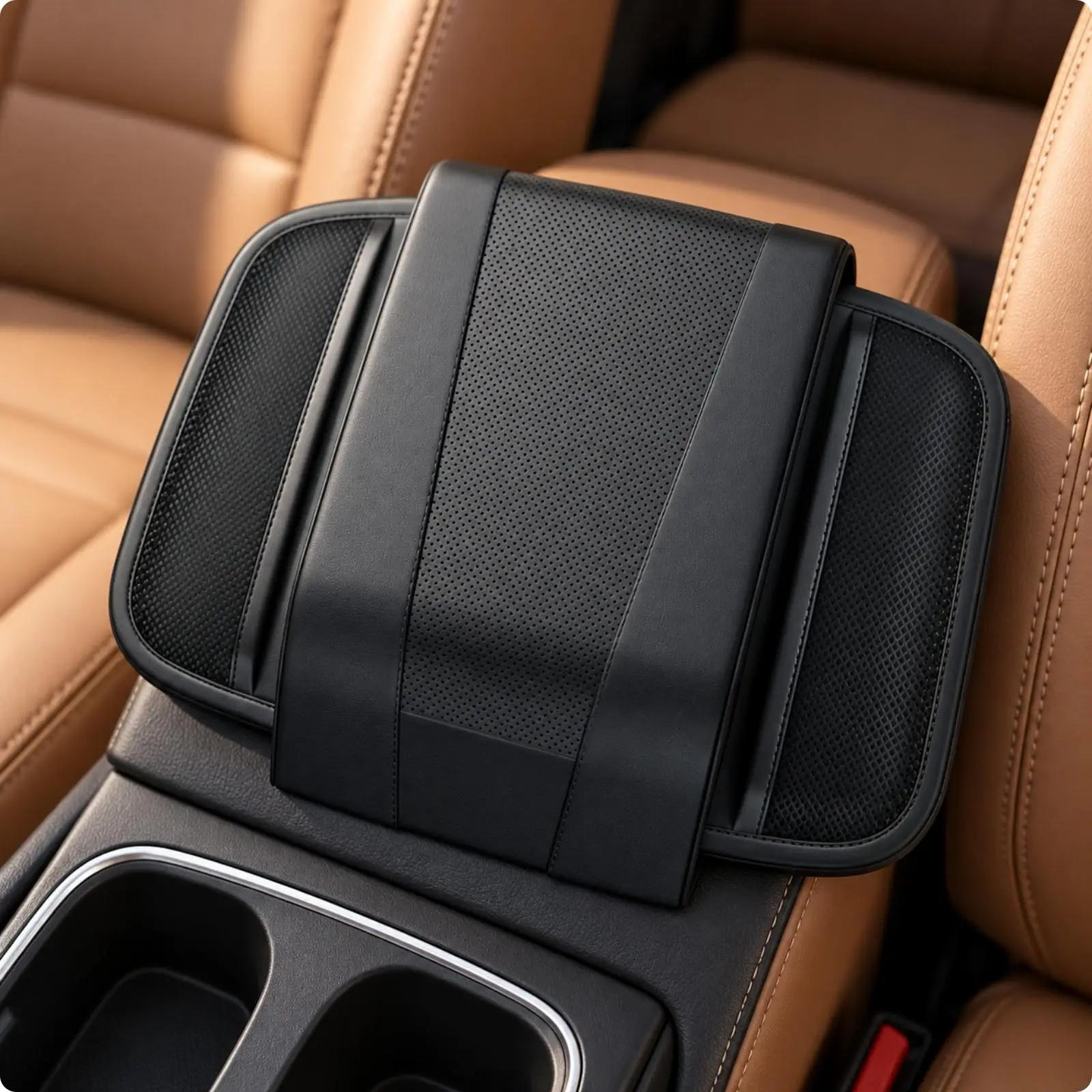 Ergonomic Car Armrest Pad Console Riser with Pockets for Elbow Support Interior Car Accessories for Vehicle