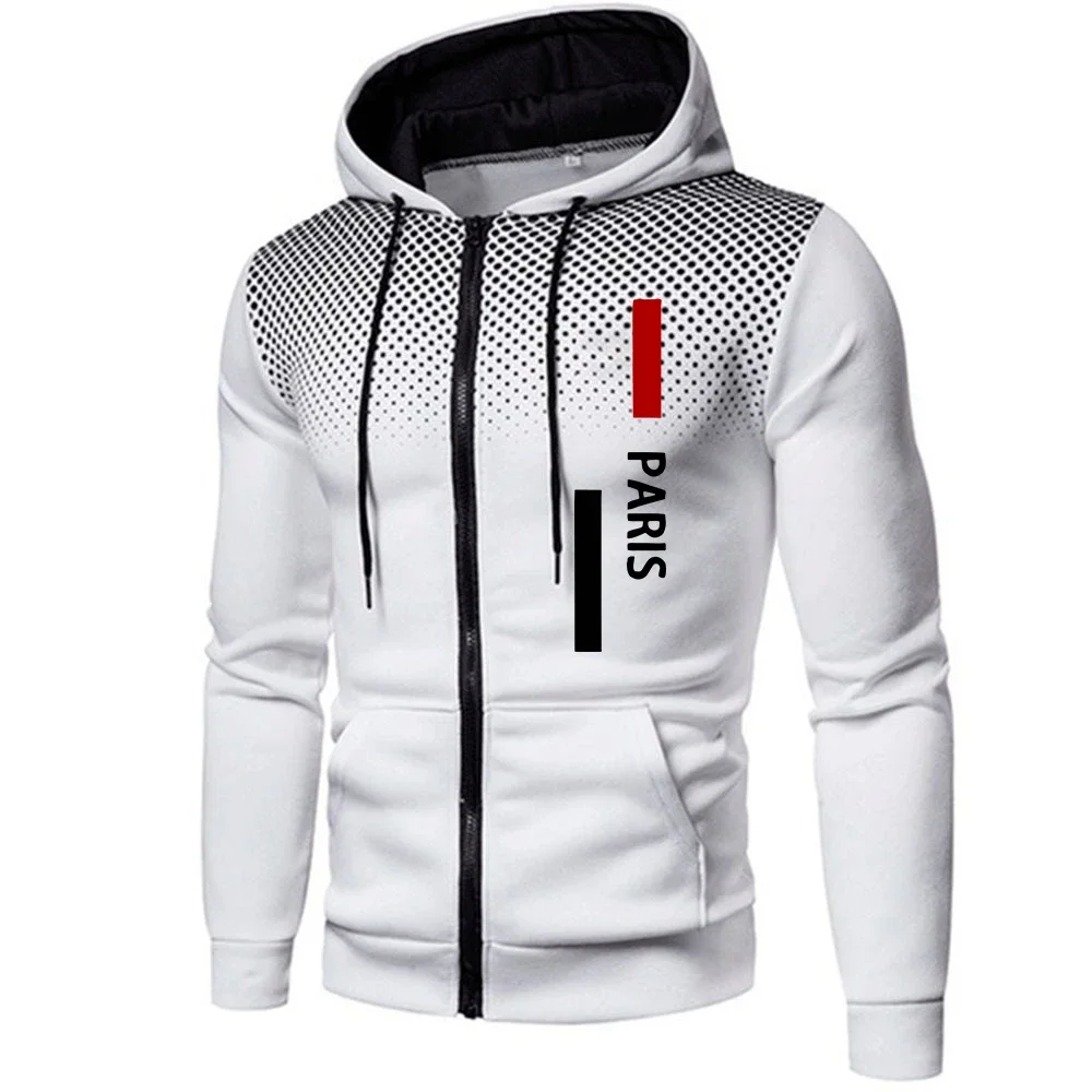

Fashion Autumn Winter Daily Quality Men's Zip Jacket Hoodies Sweatshirts Men Casual Versatile Outdoors Printing Sports Clothing