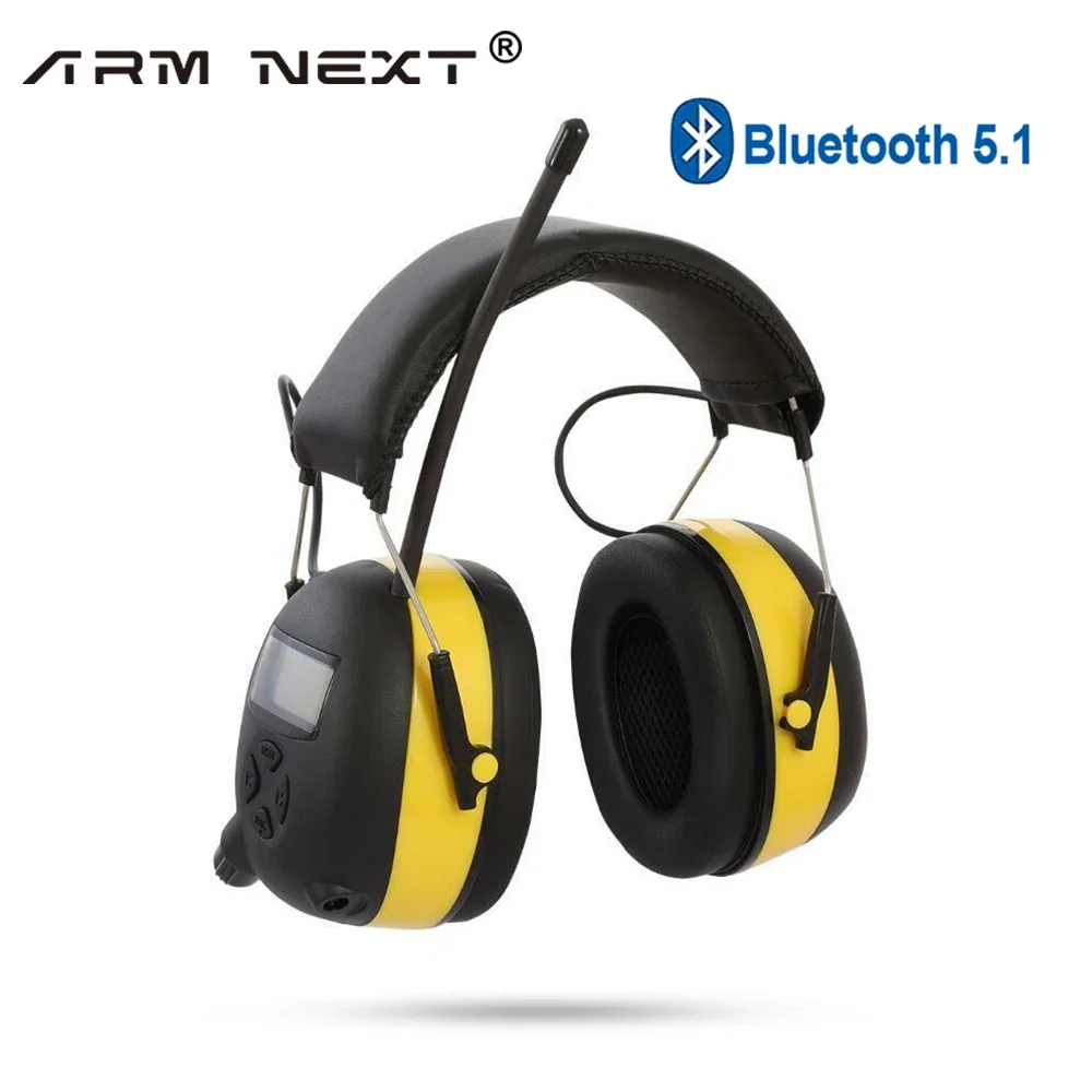 ARM NEXT 5.1Bluetooth Electronic Noise Reduction Earmuff Hearing Protector Headphone Digital AM/FM Radio Hearing Protection