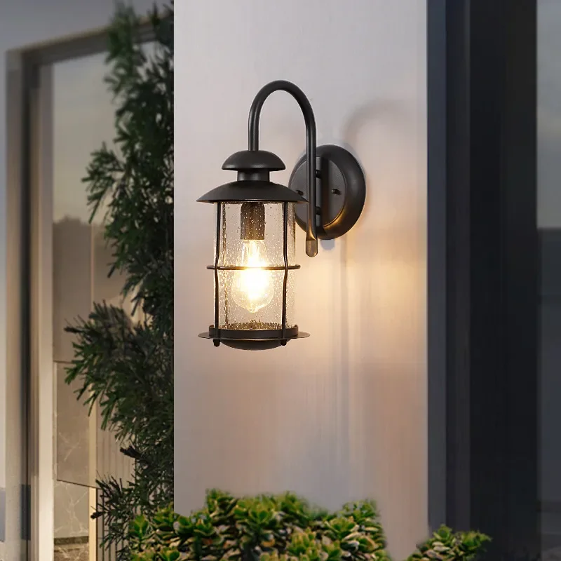 Solar Wall Light Outdoor Waterproof LED Garden Lamp for Villa Corridor Balcony Terrace Gate Exterior Decoration Simple Design