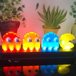 Tanda Tanya LED Lampu Malam Mainan Permainan Super Mario Bros Lampu Malam Anak-anak Lampu Meja Kamar Tidur USB Pengisi Daya Hadiah Ulang Tahun Anak-anak 10 game super mario penjualan terbaik - №