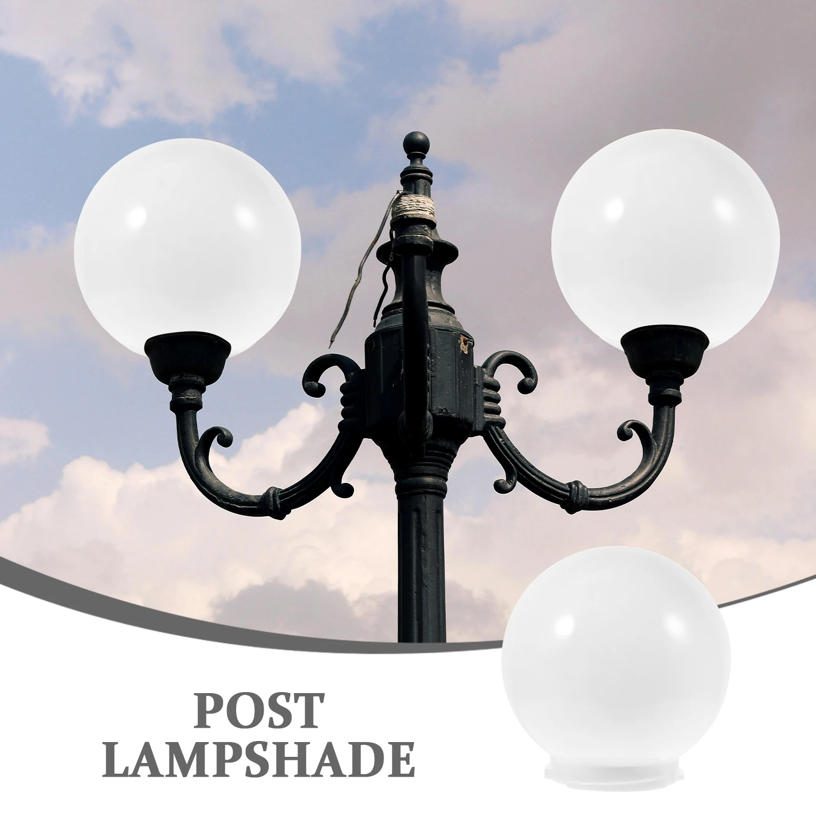 

Round Spherical Lampshade Globe Light Cover Outdoor Post Shade Acrylic Porch Wall Street Patio Floor Lampshades Replacement