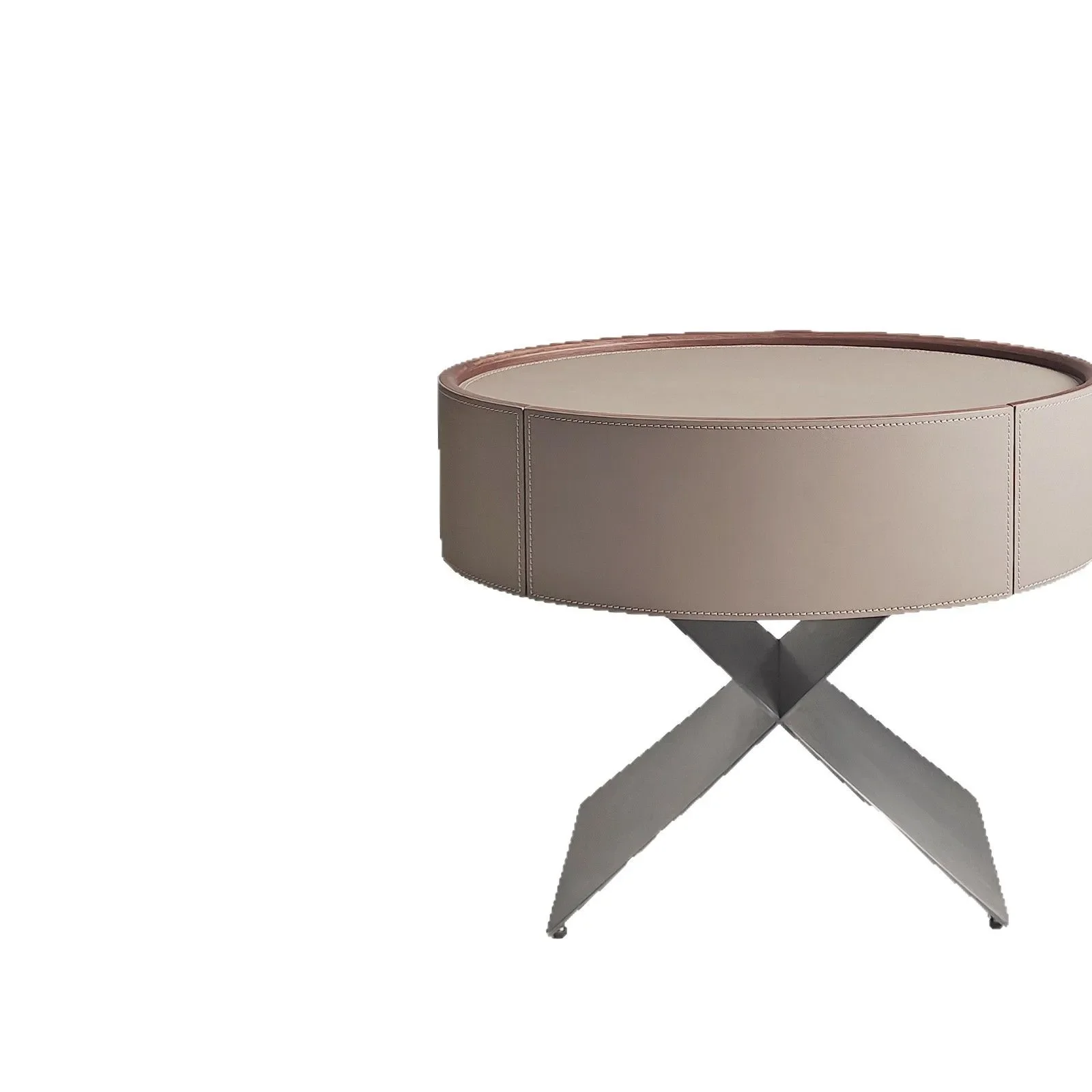 

Italian minimalist bedside table villa master bedroom household oval