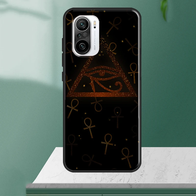 Sacred Eye of Horus Egypt Fresco Case For POCO F5 X3 X4 X5 Pro C40 M4 M5s F3 F4 GT Cover For Xiaomi 13 12 Lite 11T 12T Pro