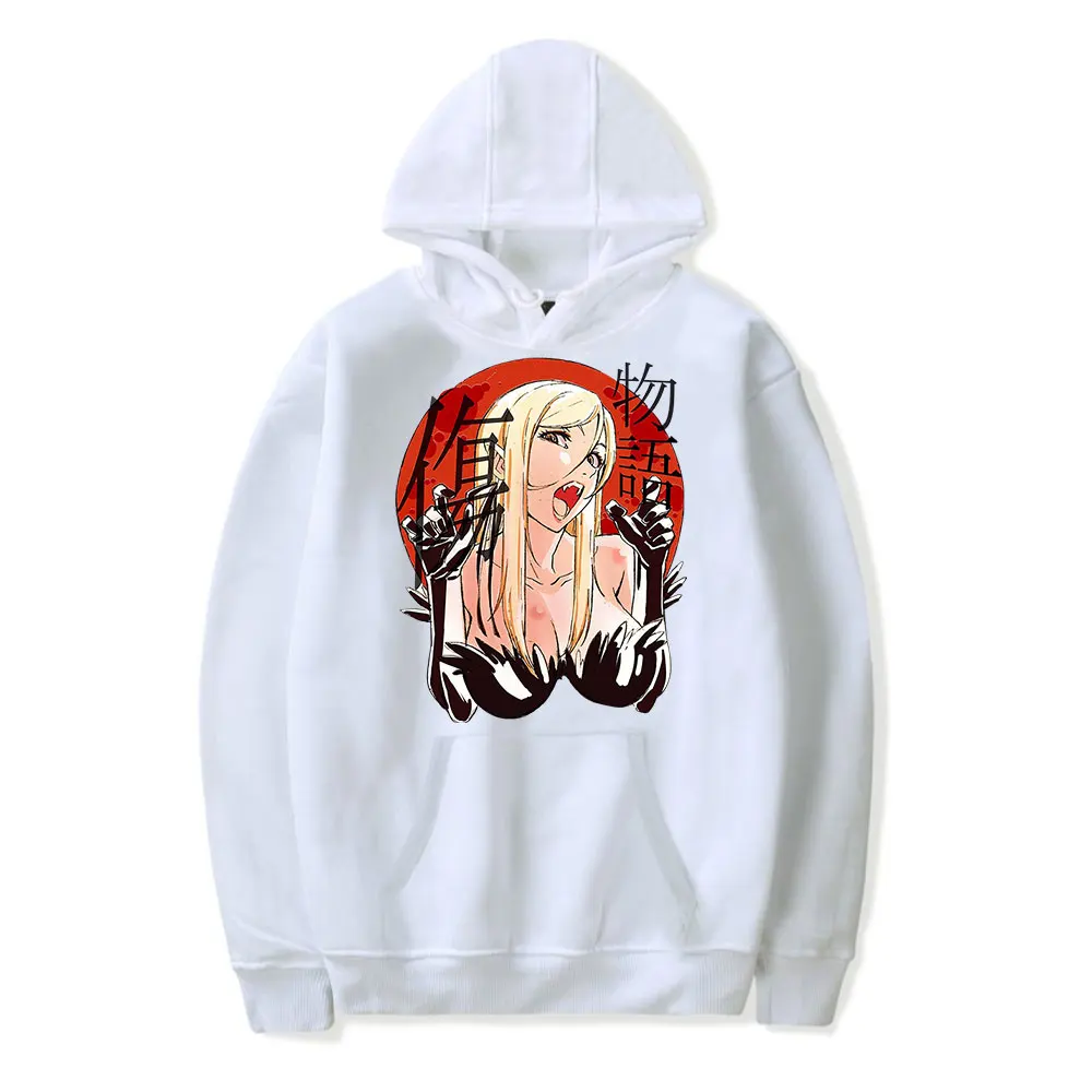 Kizumonogatari Kissshot Waifu Vintage 90s Hoodie Men and Women Harajuku Style Hip-hop Sweatshirt Spring and Autumn