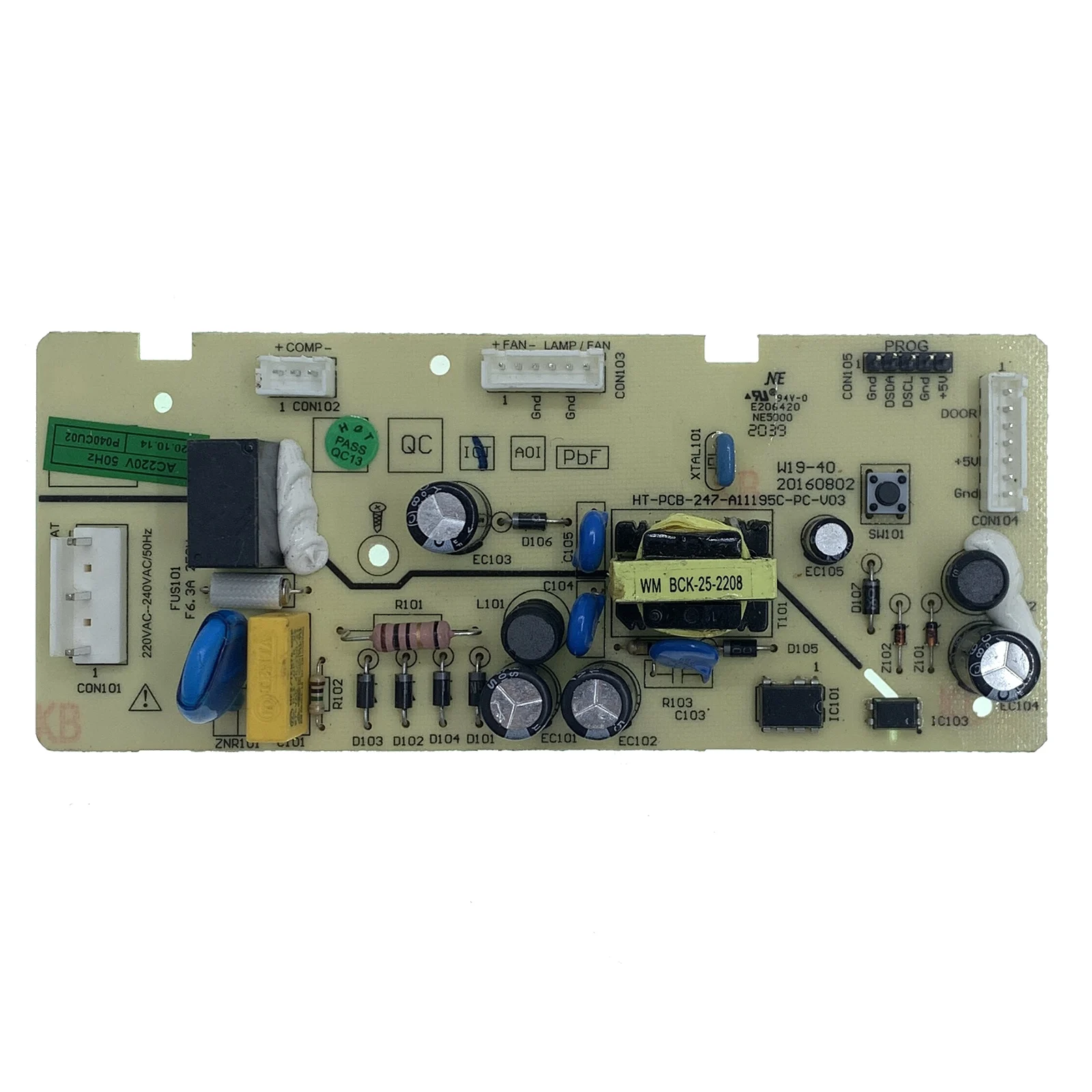 

W19-40 Refrigerator / Fridge PCB Circuit Board Control Board HT-PCB-247-A11195C-PC-V03 for BECKEN BC3901 WH