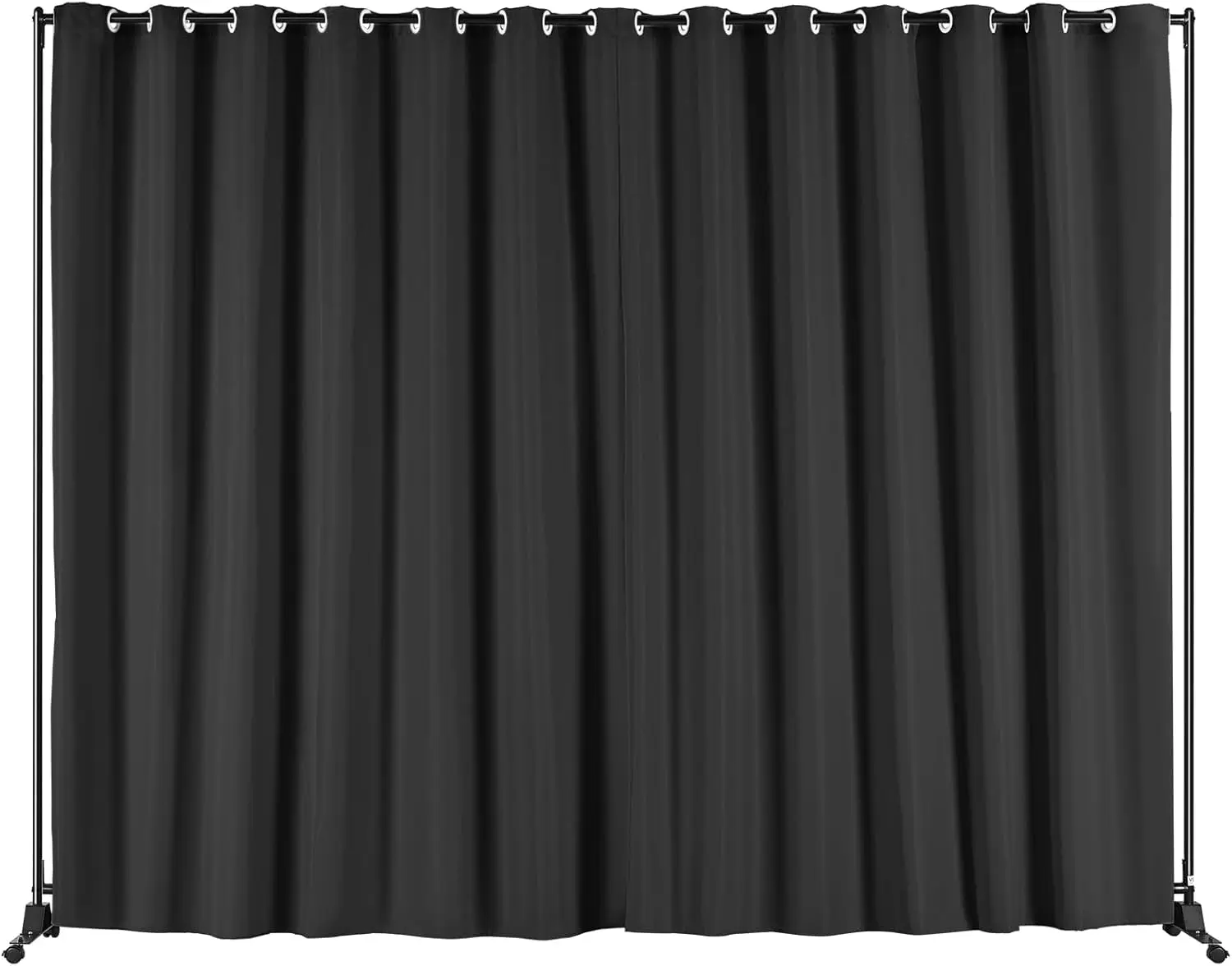 Vevor Room Divider, 8 Ft X 10 Ft Portable Panel Room Divider With Wheels Curtain Divider Stand, Room Divider Privacy Screen For