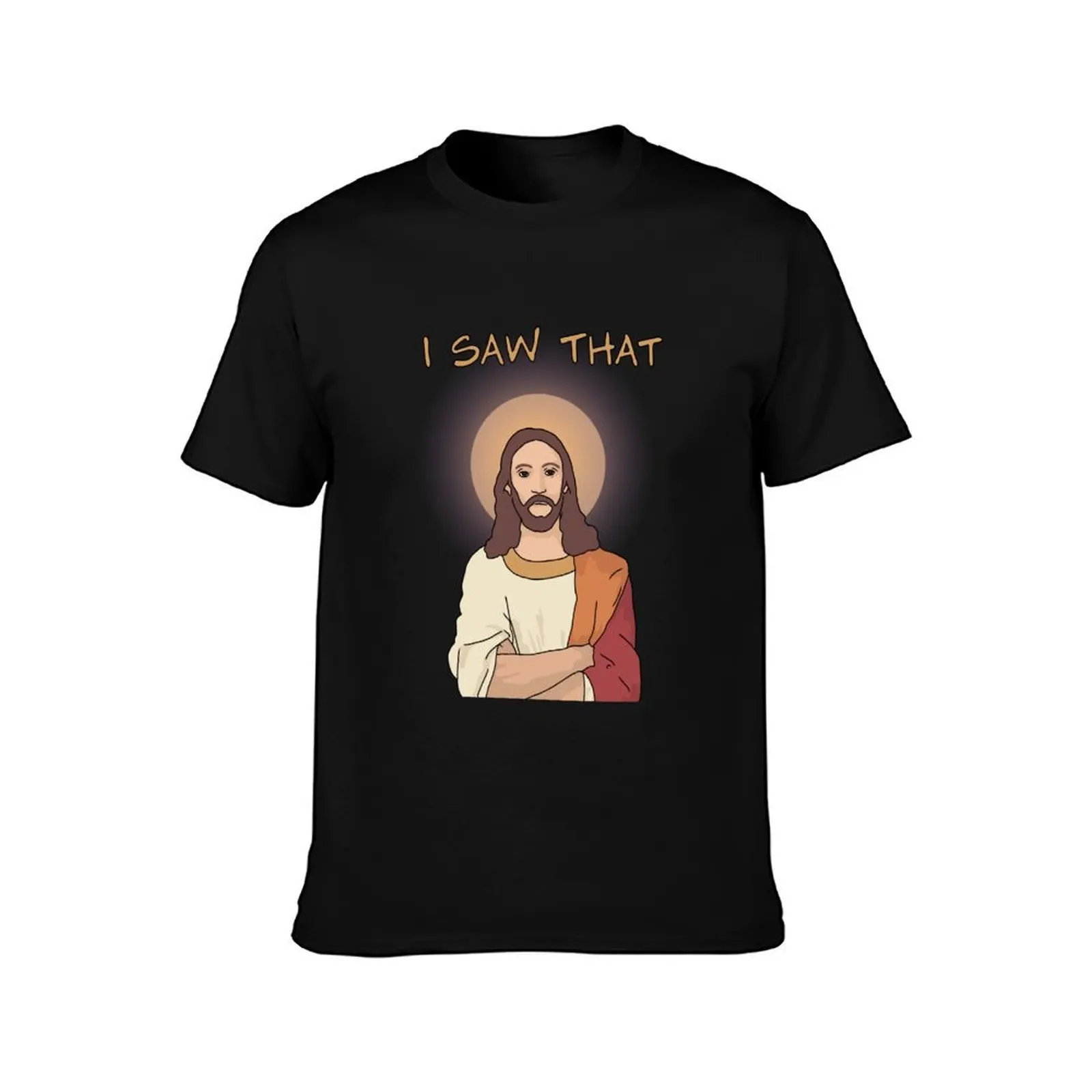 Jesus I Saw That Funny, Religious, Catholic Guilt T-Shirt Breathable Sportswear T-Shirt for Men