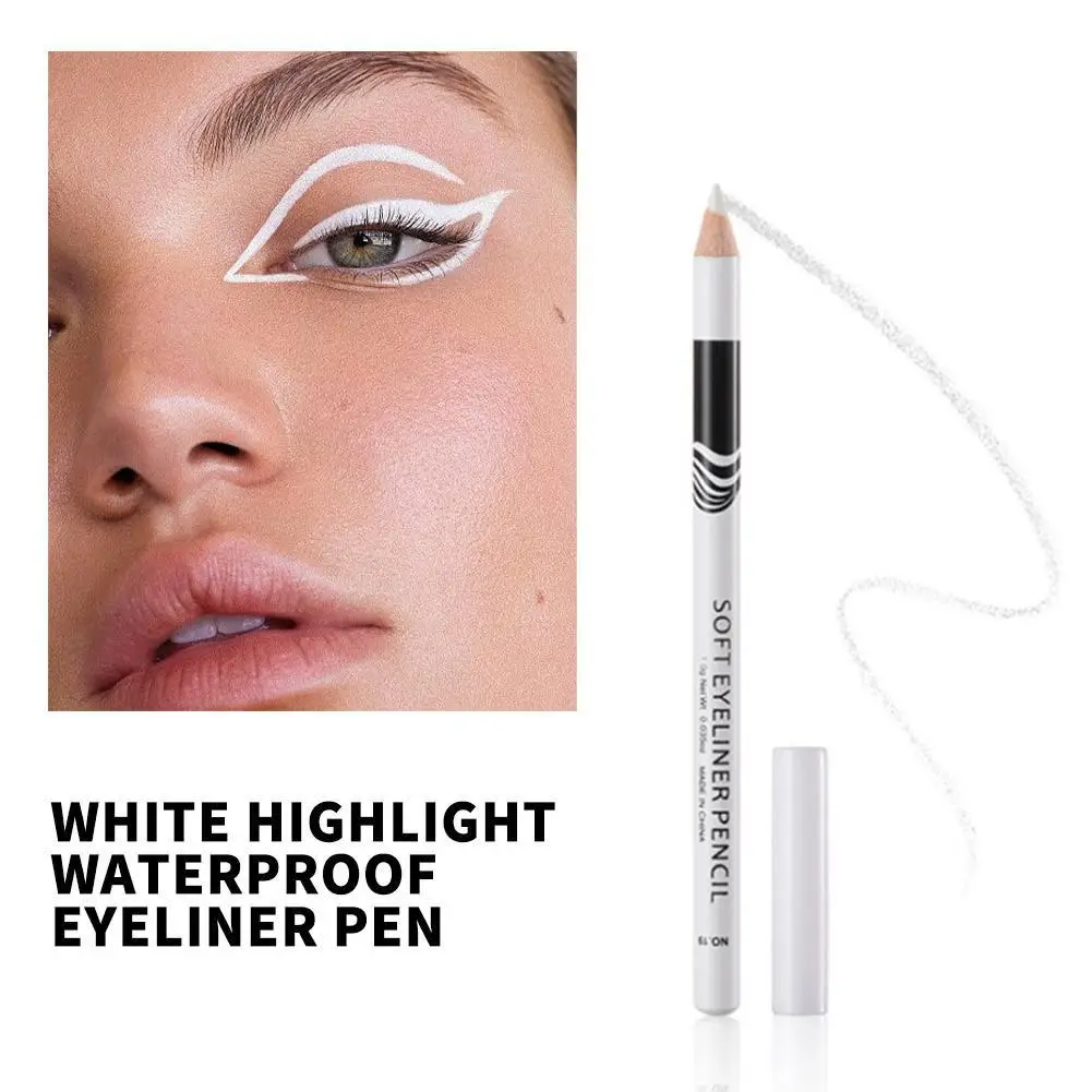 Eyeliner blanc, surligneur accroupi, maquillage pour le visage, doublure multifonctionnelle, stylo blanc pour novices, crayon Eyeliner W5u4