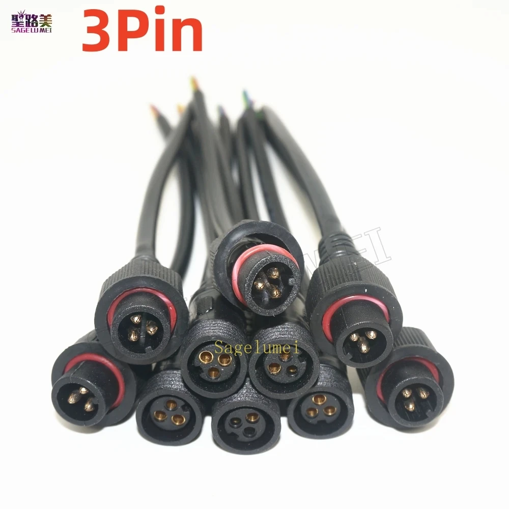 5/10Pairs 2pin 3Pin 4pin Led Waterproof Connector Male To Female Waterproof Cable for 5050 RGB WS2811 2812 6812 Led Strip Driver