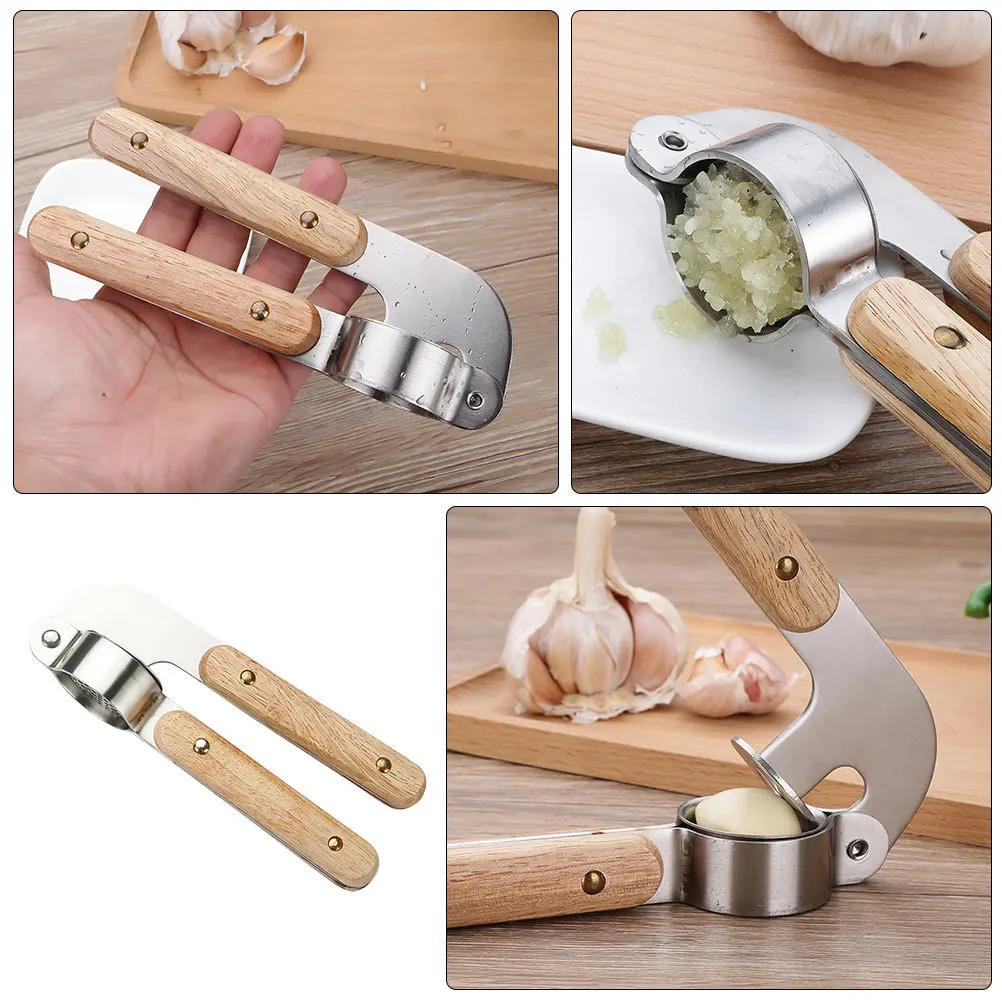 

Stainless Steel Presser Multi-Function Manual Garlic Mincer Tool For Kitchen Home Use Garlic Crusher Masher Kitchen Accessory