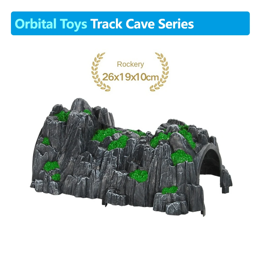 New Small cave tunnel train building block track accessories kids wooden track compatible toys S8