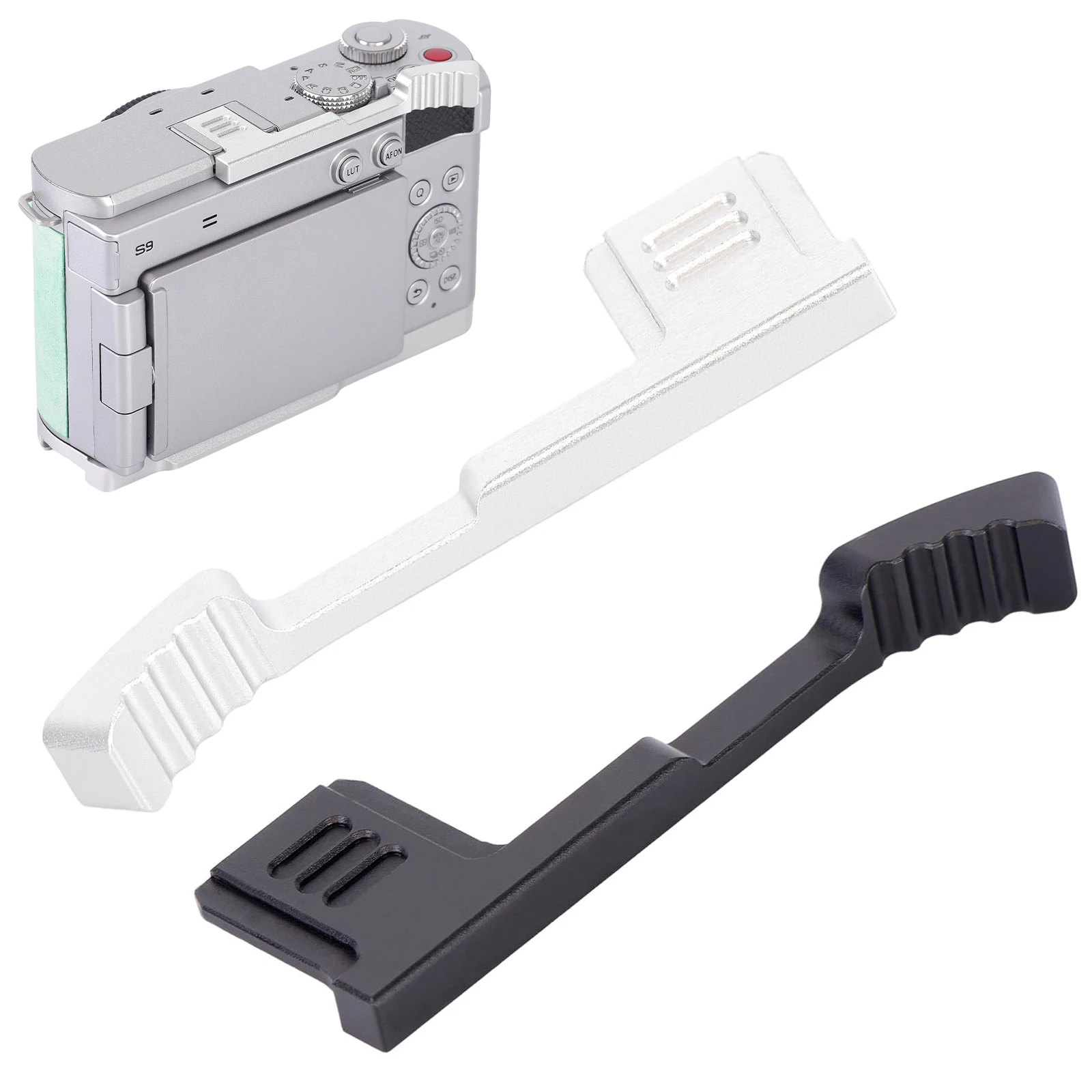 Empuñadura de Pulgar para Cámara con Cubierta de Zapata Fría para Panasonic S9, Soporte de Pulgar de Aleación de Aluminio, Accesorio de Mano para Cámara