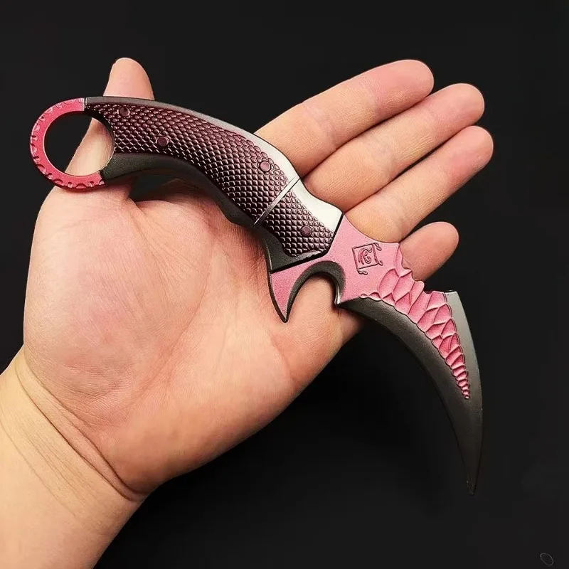 18CM Delta Force  Red Owl Claw Knife Metal Replica Model  Alloy  Pendant Necklace Accessory for Men Tactical Cosplay Gift Toys