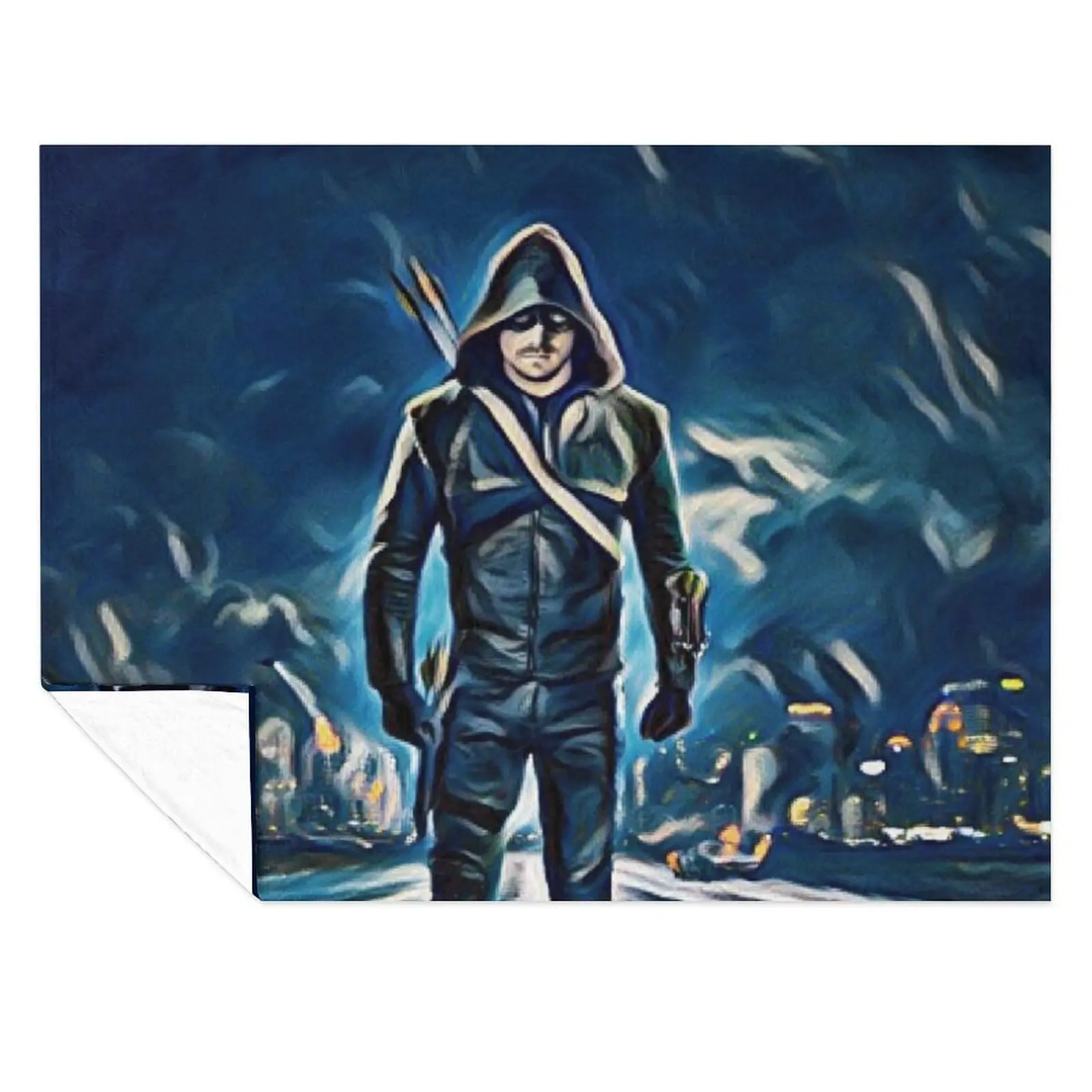 

OLIVER GREEN ARROW Throw Blanket Blankets For Bed Soft Plush Plaid Decorative Throw decorative Blankets