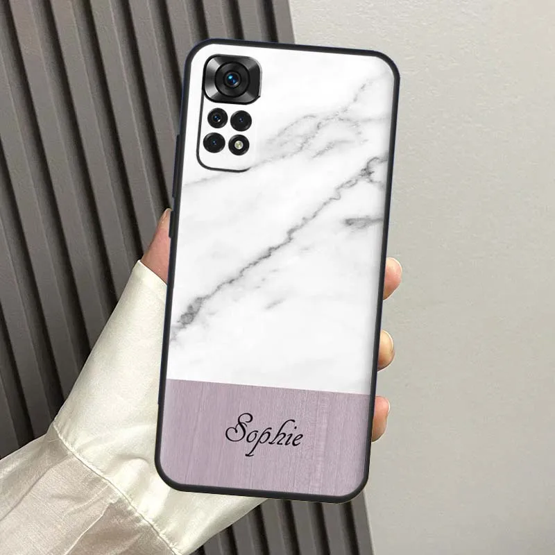 เคสลายดอกไม้หินอ่อนออกแบบตามต้องการสำหรับ Xiaomi redmi Note 10 11 12 Pro 8 9 Note 11S 10S redmi 12C 9C ฝาครอบ10C 10A