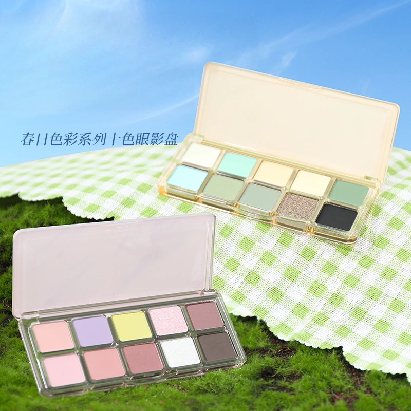 SHEDELLA 10Colors Eyeshadow Palette Matte Shimmer Waterproof Sweatproof Lasting Pearl ShiningShine Glitter Eyes Makeup