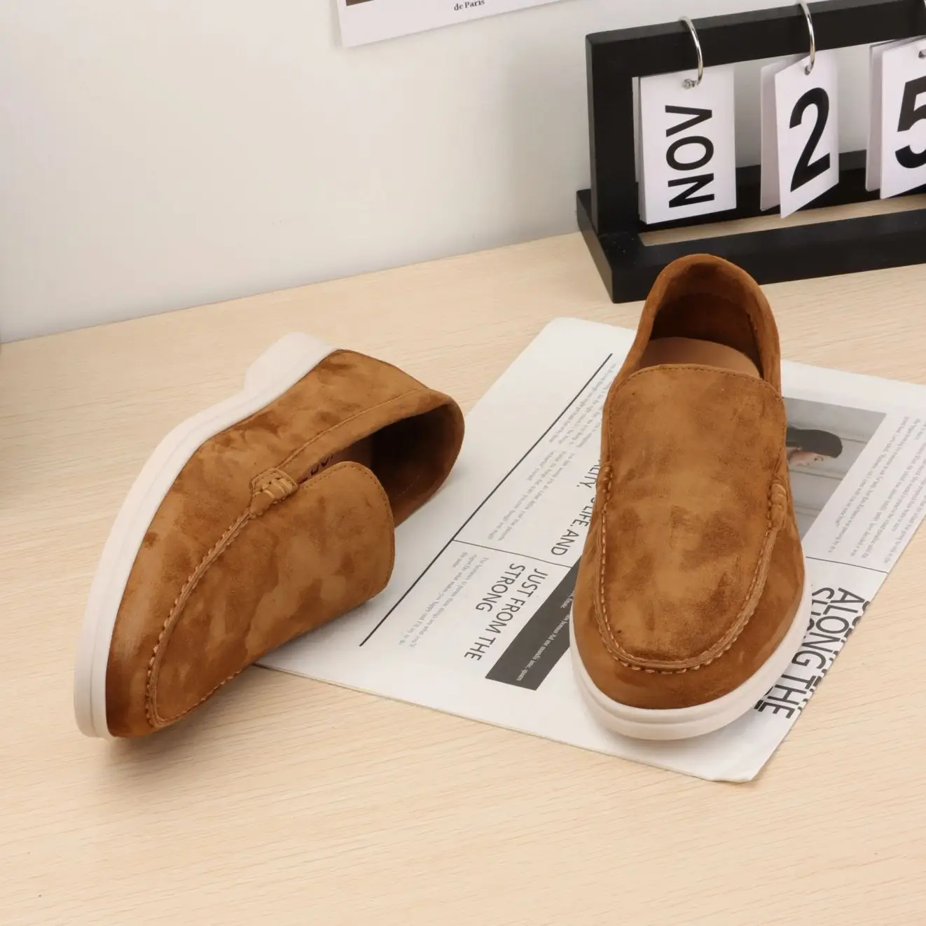 Men's Flat Loafers 2023 Spring Autumn New Designer Slip on Flat Shoes Women For Driving Walking Moccasins Casual Sneaker Size 46