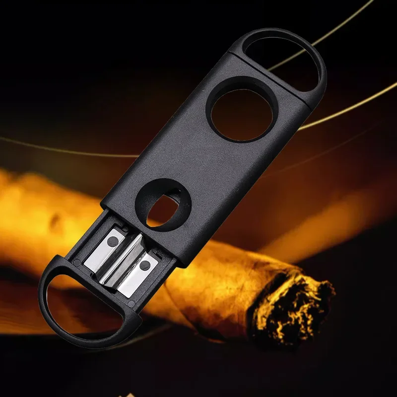 Dual Purpose Cigar Cutter Portable Stainless Steel V-shaped Cigar Cutter Cigar Smoking Accessories