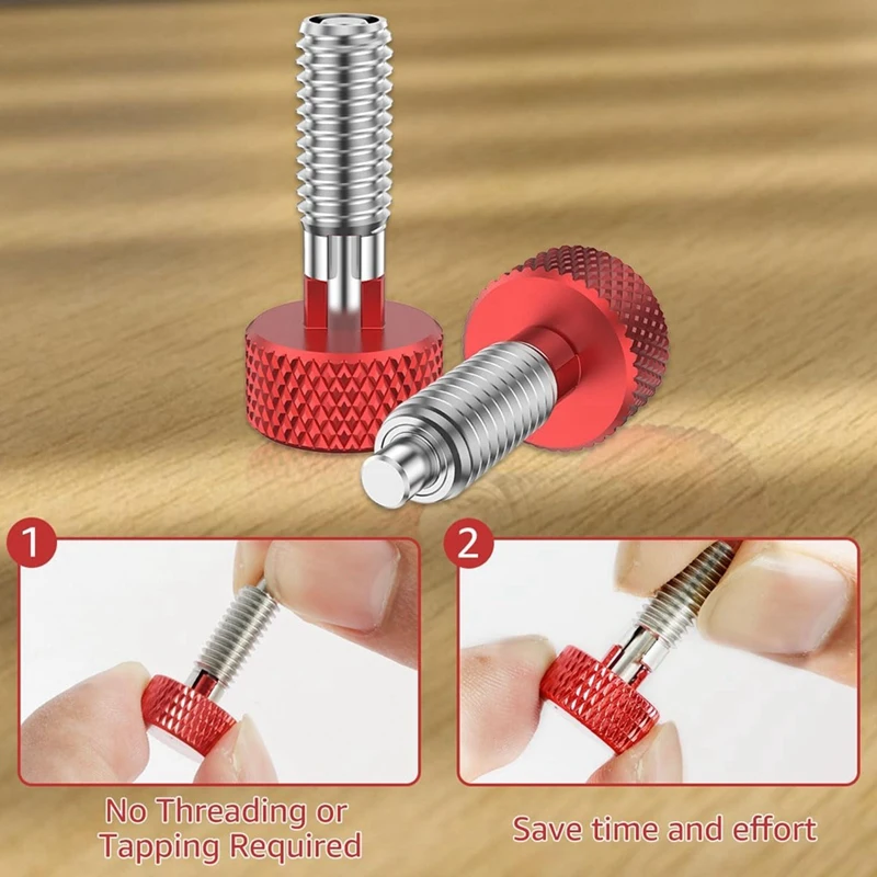 8PCS Handle Quick Release Pins Kit, Knurled Handle Stainless Steel Lock M6 Quick Release Pins For Rolling Toolbox Durable