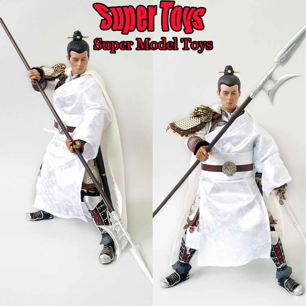 1/6 Scale Male Ancient Soldier Clothing White Half Sleeve Marshal Outer Robe Costume Set Fit 12-inch Action Figure Model